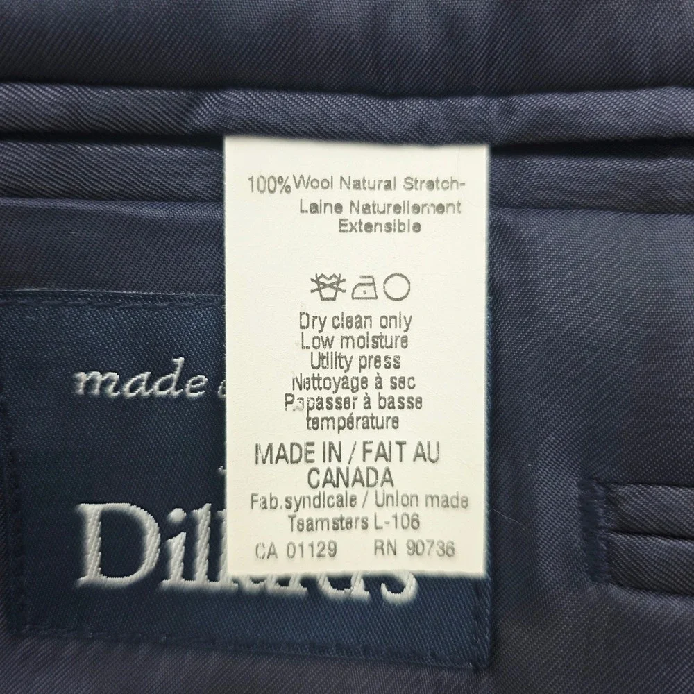 Ralph Lauren Men Navy Blue Pinstripe Wool Blazer Sport Coat 48R Fit 44R
